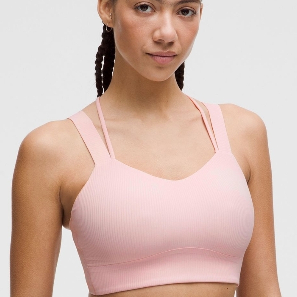 Lululemon Pink Sports Bra with Racerback Design